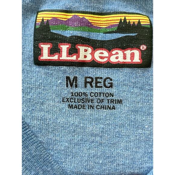 L.L. Bean Short Sleeve Authentic Original Ducks Men’s M Light Blue Cotton Tee - Picture 3 of 8